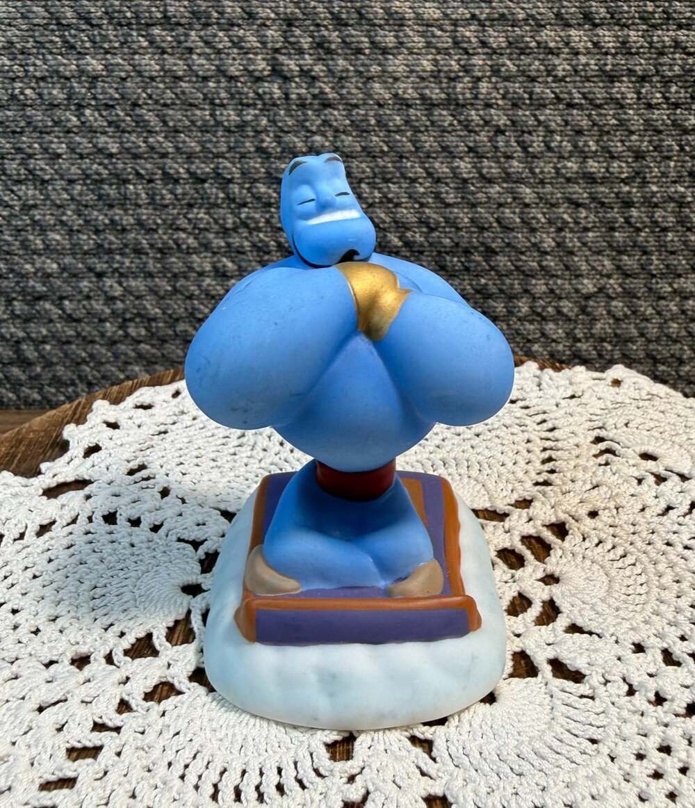 Disney Grolier Genie Aladdin Porcelain Ceramic Figurine 3.5"
